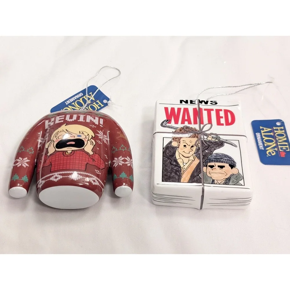 Home Alone Ornament Set of 2 Kevin McCallister Sweater & Wet Bandits Wanted 2025
